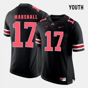 #17 Jalin Marshall College Jersey Black Youth Football Ohio State Buckeye