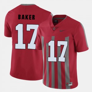 Football Jerome Baker College Jersey Ohio State Red #17 Men