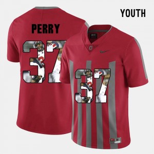 Ohio State Joshua Perry College Jersey Pictorial Fashion Red Youth(Kids) #37
