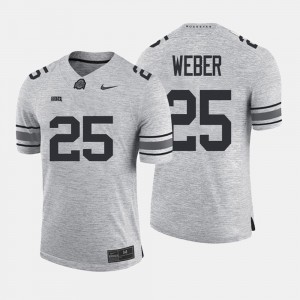 Gridiron Gray Limited Mike Weber College Jersey #25 Gray Gridiron Limited For Men's Buckeye