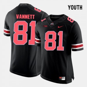 #81 Ohio State Buckeyes Kids Football Nick Vannett College Jersey Black