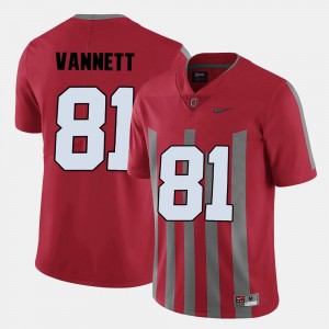 For Men Ohio State #81 Football Nick Vannett College Jersey Red