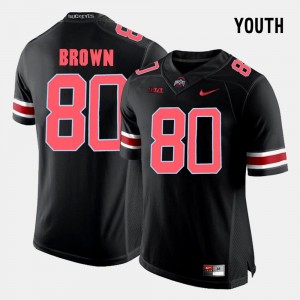 Ohio State Buckeyes Youth(Kids) Noah Brown College Jersey Football #80 Black