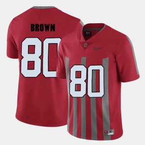 Noah Brown College Jersey For Men #80 Football Red Buckeyes