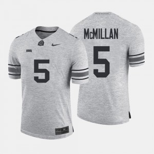 Ohio State Gridiron Limited #5 Raekwon McMillan College Jersey For Men Gridiron Gray Limited Gray