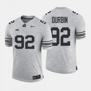 Tyler Durbin College Jersey Gray Gridiron Gray Limited #92 Ohio State Buckeyes Gridiron Limited For Men's