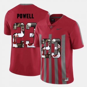 #23 Tyvis Powell College Jersey Men OSU Buckeyes Red Pictorial Fashion