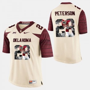 Player Pictorial OU #28 Adrian Peterson College Jersey White Men's