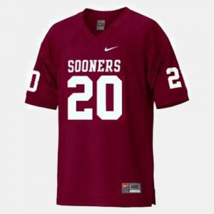 Red For Kids Football OU #20 Billy Sims College Jersey