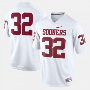 White Football College Jersey Youth(Kids) #32 Sooners