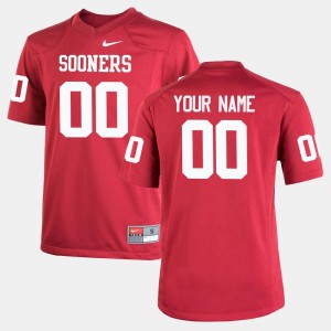 University Of Oklahoma #00 Football Crimson College Customized Jerseys Youth(Kids)