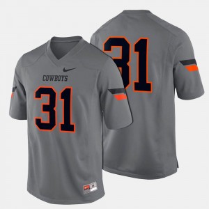 OSU Cowboys #31 Gray For Men's Football College Jersey