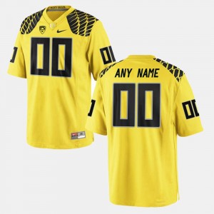 Mens #00 Limited Football College Customized Jerseys Yellow UO
