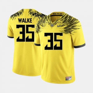 University of Oregon #35 Joe Walker College Jersey Football For Men Yellow