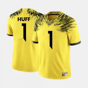 #1 Yellow Josh Huff College Jersey Mens Football Oregon Duck