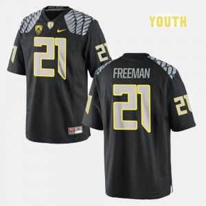 Ducks #21 Youth Royce Freeman College Jersey Black Football