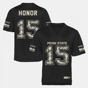 For Men's #15 Black Penn State Nittany Lions College Jersey Football