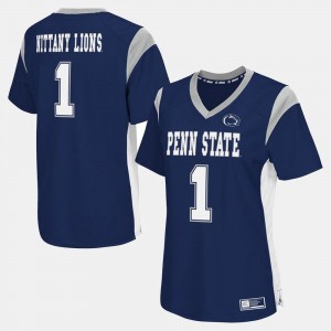 Football Penn State Nittany Lions College Jersey Womens #1 Navy