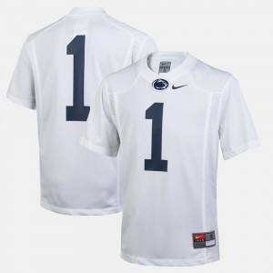 White Youth(Kids) Football Penn State #1 College Jersey