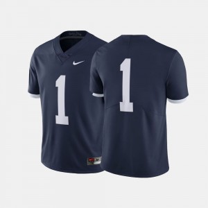 Throwback #1 Men College Jersey Nittany Lions Navy