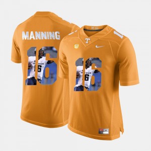 Tennessee Mens #16 Pictorial Fashion Orange Peyton Manning College Jersey