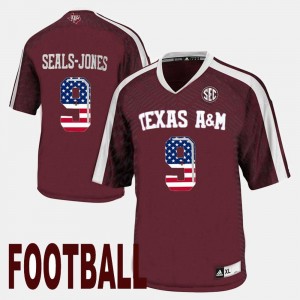 Ricky Seals-Jones College Jersey #9 For Men's Maroon Texas A&M US Flag Fashion