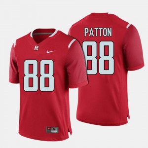 Mens Red #88 Andre Patton College Jersey Football Rutgers