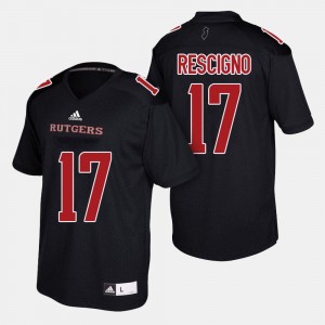 #17 Men's Football Giovanni Rescigno College Jersey Black Rutgers University