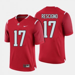 Rutgers Red Giovanni Rescigno College Jersey Football #17 Mens