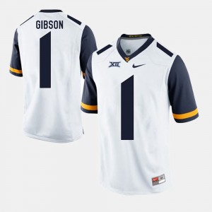 West Virginia Mountaineers White #1 For Men's Alumni Football Game Shelton Gibson College Jersey