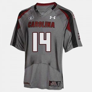 Men #14 SC Football Gray Connor Shaw College Jersey