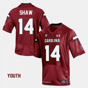 #14 Kids Connor Shaw College Jersey University of South Carolina Red Football