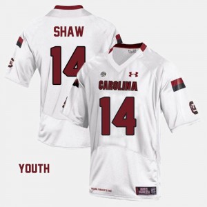 South Carolina Football Connor Shaw College Jersey White Kids #14