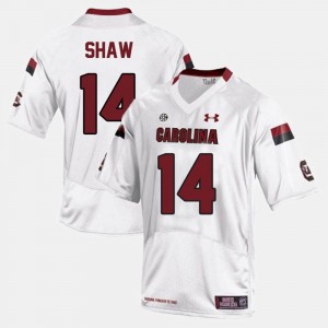 White Mens #14 Connor Shaw College Jersey Football University of South Carolina