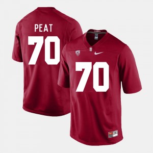 Stanford Cardinal Men's Football Andrus Peat College Jersey #70