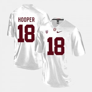 Austin Hooper College Jersey White Stanford #18 Football For Men