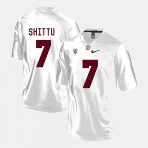 #7 Aziz Shittu College Jersey Football Stanford Mens White