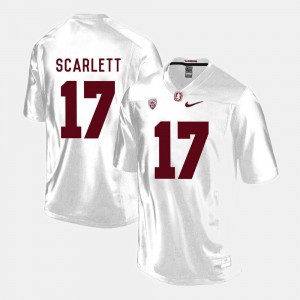 Football Stanford White #17 Brennan Scarlett College Jersey For Men