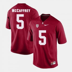 #5 Football Men Christian McCaffrey College Jersey Stanford University Red