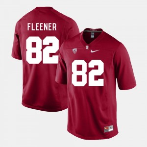 #82 Stanford Cardinal For Men's Coby Fleener College Jersey Football Cardinal