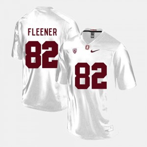 Coby Fleener College Jersey White Stanford University #82 Football For Men's
