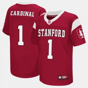 Football Cardinal #1 College Jersey Youth Stanford Cardinal