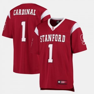 For Men Cardinal Football Stanford #1 College Jersey