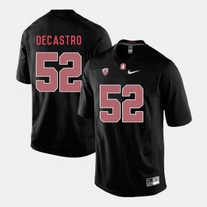 #52 David DeCastro College Jersey Black Football Men's Stanford University