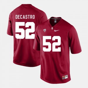 Stanford University #52 David DeCastro College Jersey Mens Football Cardinal
