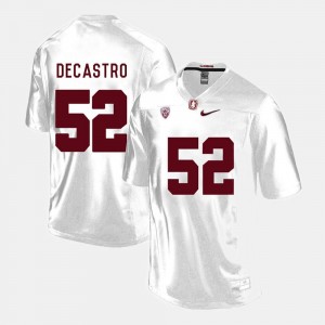 Football For Men David DeCastro College Jersey Stanford University #52 White