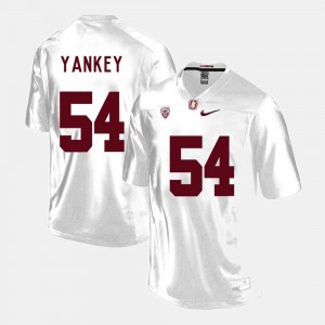 David Yankey College Jersey Football #54 White Stanford Men