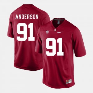 Stanford Cardinal Henry Anderson College Jersey Men #91 Football Cardinal
