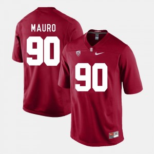 Cardinal #90 Josh Mauro College Jersey Mens Football Stanford