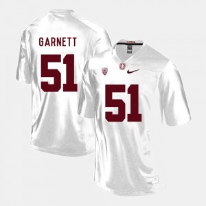 Joshua Garnett College Jersey #51 Stanford University For Men Football White